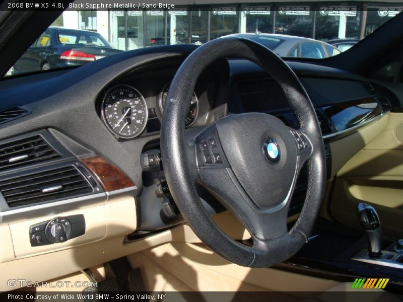 Black Sapphire Metallic / Sand Beige 2008 BMW X5 4.8i