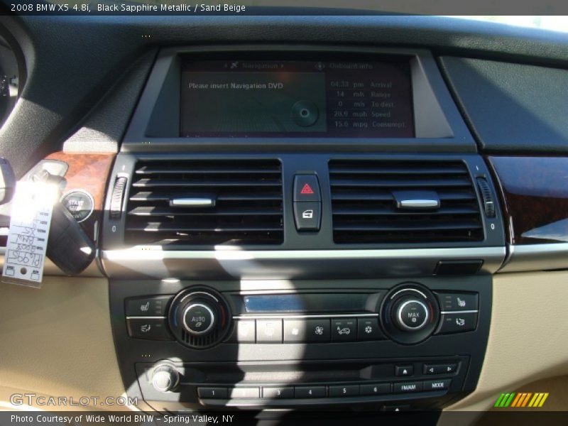 Black Sapphire Metallic / Sand Beige 2008 BMW X5 4.8i