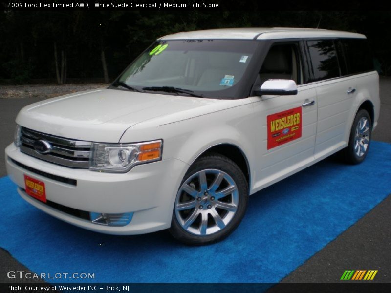 White Suede Clearcoat / Medium Light Stone 2009 Ford Flex Limited AWD