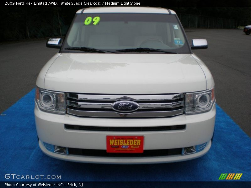 White Suede Clearcoat / Medium Light Stone 2009 Ford Flex Limited AWD