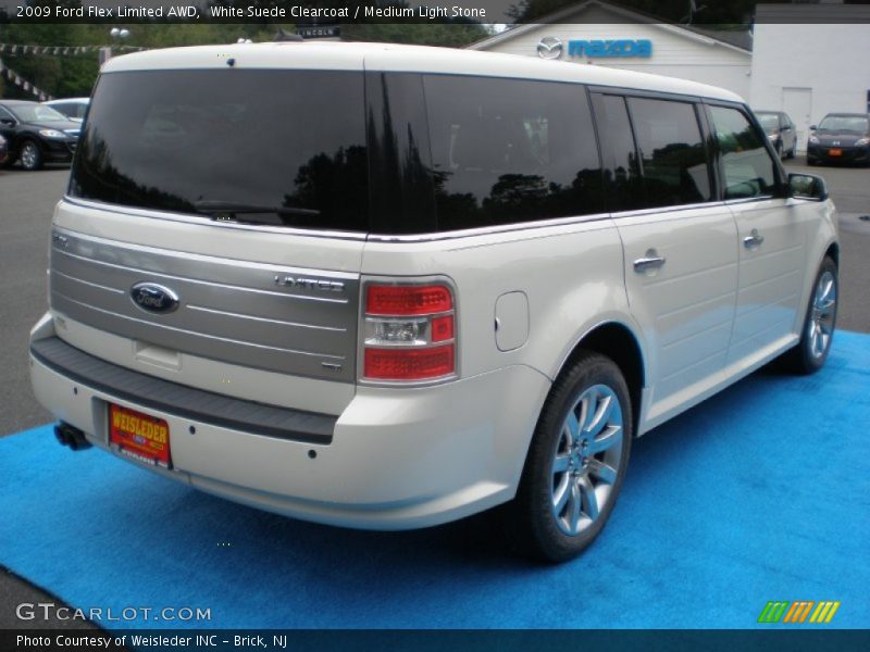 White Suede Clearcoat / Medium Light Stone 2009 Ford Flex Limited AWD