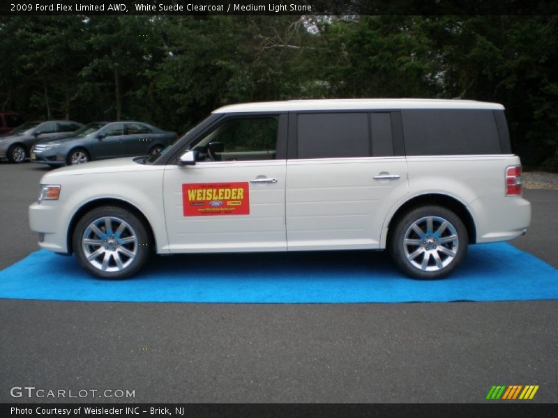 White Suede Clearcoat / Medium Light Stone 2009 Ford Flex Limited AWD