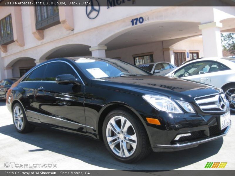 Black / Black 2010 Mercedes-Benz E 350 Coupe