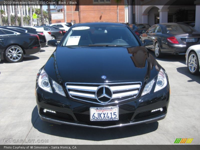Black / Black 2010 Mercedes-Benz E 350 Coupe