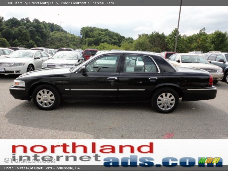 Black Clearcoat / Charcoal Black 2008 Mercury Grand Marquis LS
