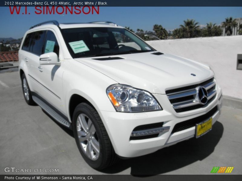 Arctic White / Black 2012 Mercedes-Benz GL 450 4Matic