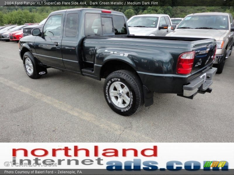 Dark Green Metallic / Medium Dark Flint 2004 Ford Ranger XLT SuperCab Flare Side 4x4