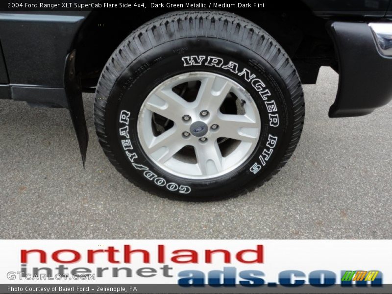 Dark Green Metallic / Medium Dark Flint 2004 Ford Ranger XLT SuperCab Flare Side 4x4