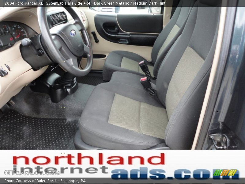 Dark Green Metallic / Medium Dark Flint 2004 Ford Ranger XLT SuperCab Flare Side 4x4