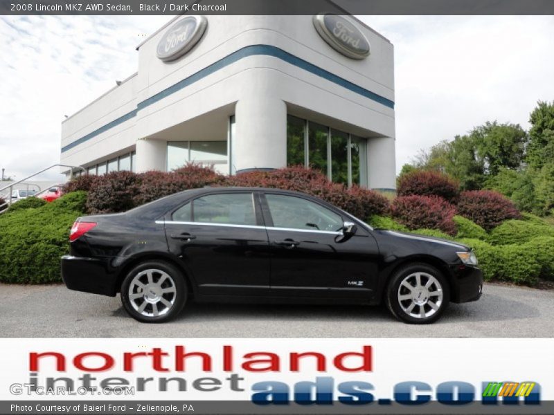 Black / Dark Charcoal 2008 Lincoln MKZ AWD Sedan