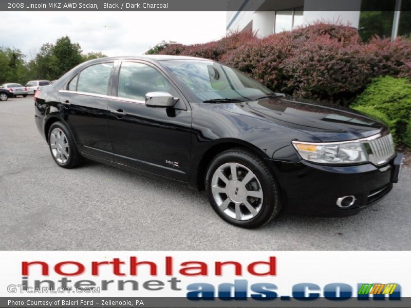 Black / Dark Charcoal 2008 Lincoln MKZ AWD Sedan