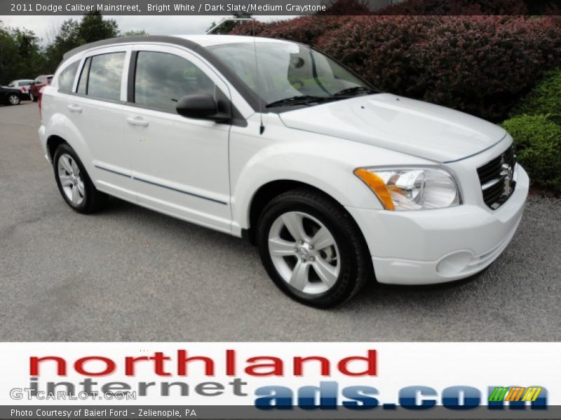 Bright White / Dark Slate/Medium Graystone 2011 Dodge Caliber Mainstreet