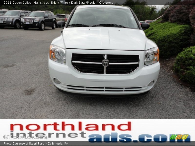 Bright White / Dark Slate/Medium Graystone 2011 Dodge Caliber Mainstreet