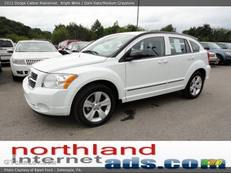 Bright White / Dark Slate/Medium Graystone 2011 Dodge Caliber Mainstreet