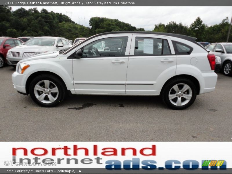 Bright White / Dark Slate/Medium Graystone 2011 Dodge Caliber Mainstreet