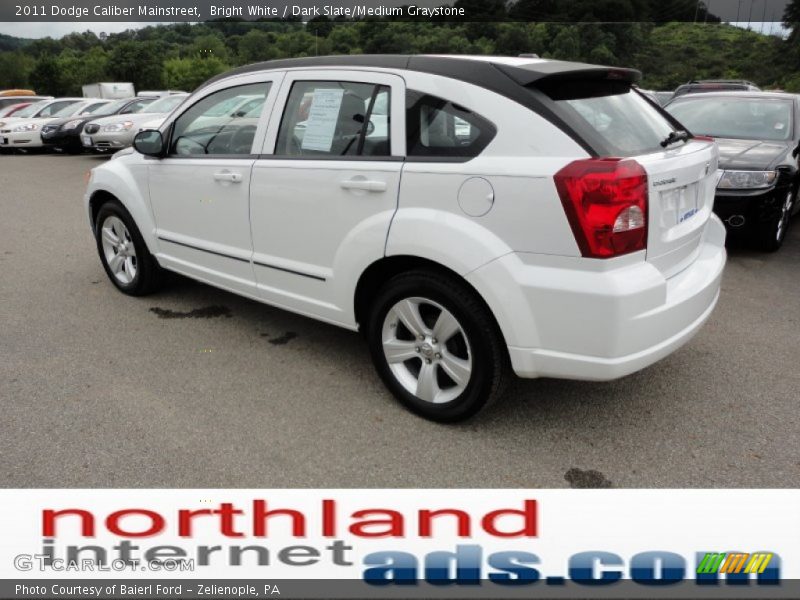 Bright White / Dark Slate/Medium Graystone 2011 Dodge Caliber Mainstreet