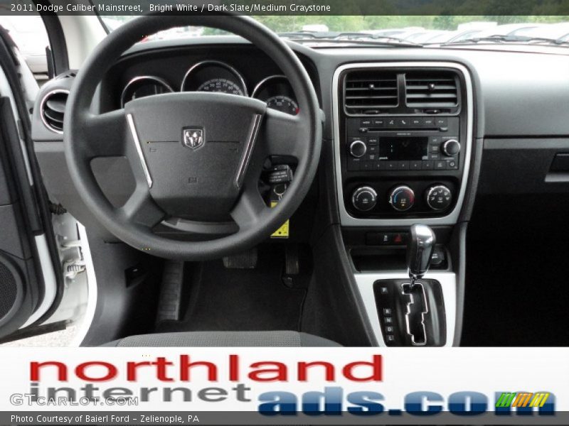 Bright White / Dark Slate/Medium Graystone 2011 Dodge Caliber Mainstreet