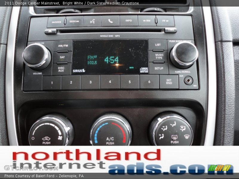 Bright White / Dark Slate/Medium Graystone 2011 Dodge Caliber Mainstreet