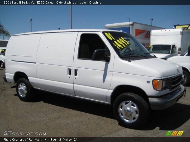Oxford White / Medium Graphite 2001 Ford E Series Van E250 Cargo