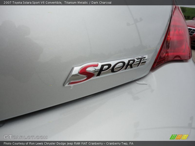 Titanium Metallic / Dark Charcoal 2007 Toyota Solara Sport V6 Convertible
