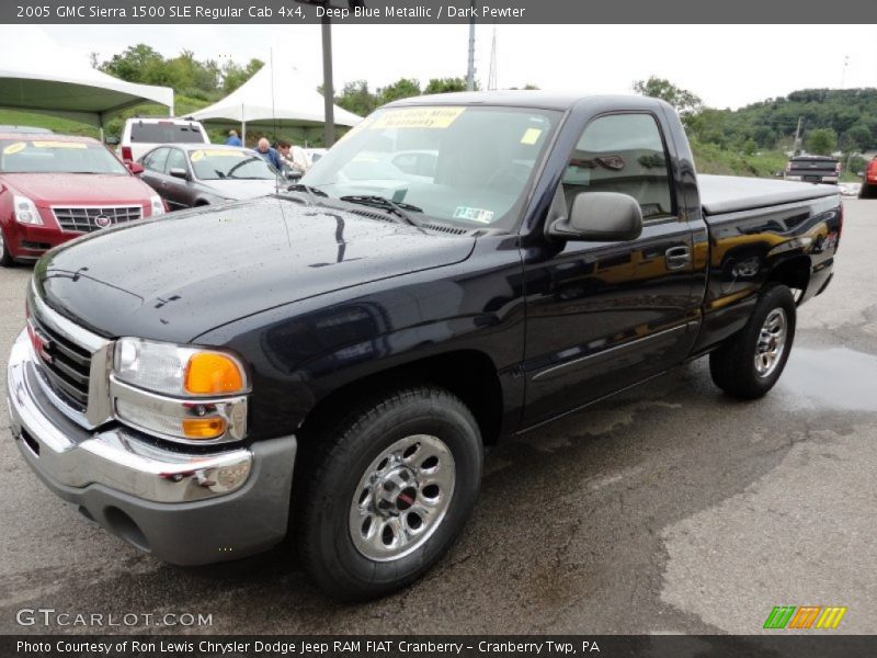 Deep Blue Metallic / Dark Pewter 2005 GMC Sierra 1500 SLE Regular Cab 4x4