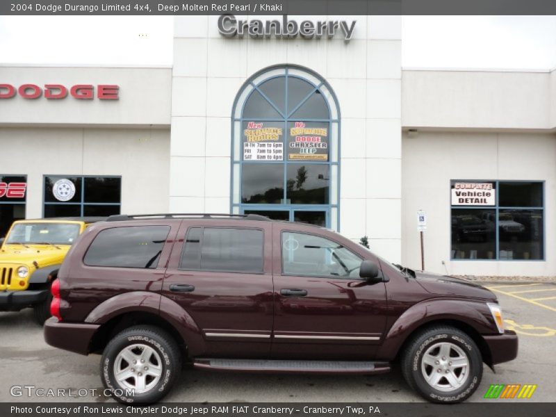 Deep Molten Red Pearl / Khaki 2004 Dodge Durango Limited 4x4