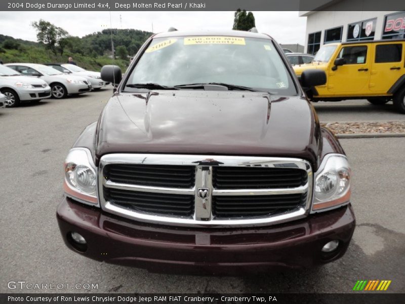 Deep Molten Red Pearl / Khaki 2004 Dodge Durango Limited 4x4