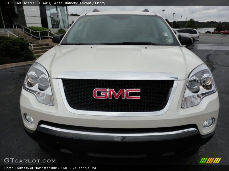 White Diamond Tricoat / Ebony 2012 GMC Acadia SLE AWD