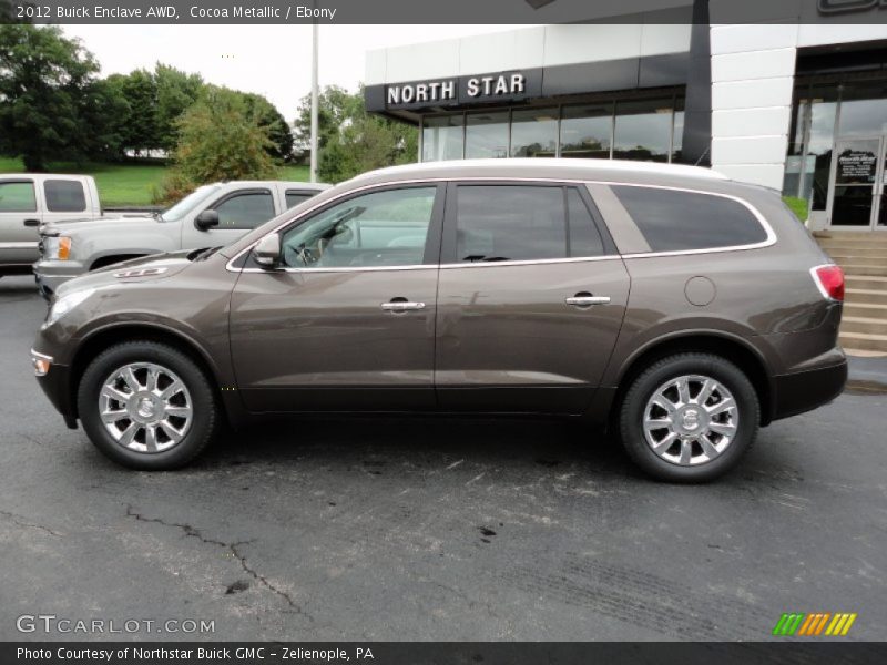 Cocoa Metallic / Ebony 2012 Buick Enclave AWD