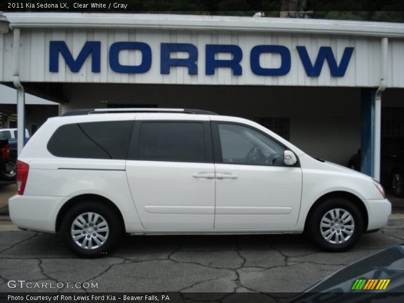 Clear White / Gray 2011 Kia Sedona LX