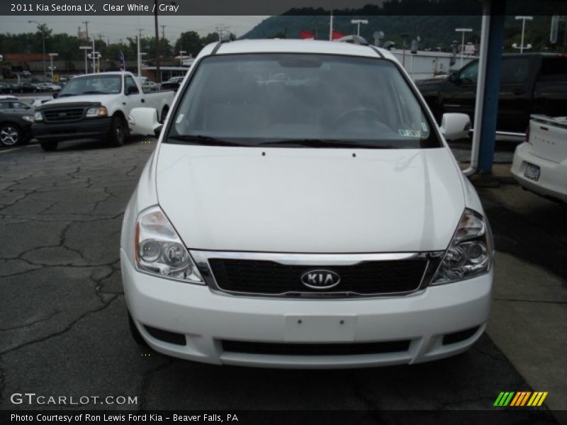 Clear White / Gray 2011 Kia Sedona LX