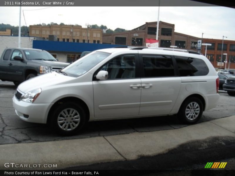 Clear White / Gray 2011 Kia Sedona LX