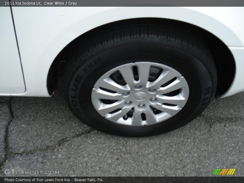 Clear White / Gray 2011 Kia Sedona LX