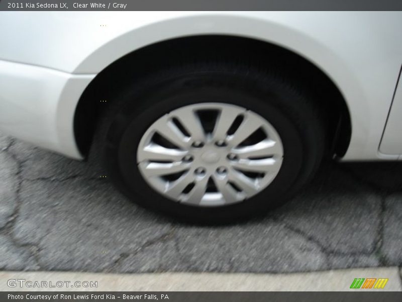 Clear White / Gray 2011 Kia Sedona LX