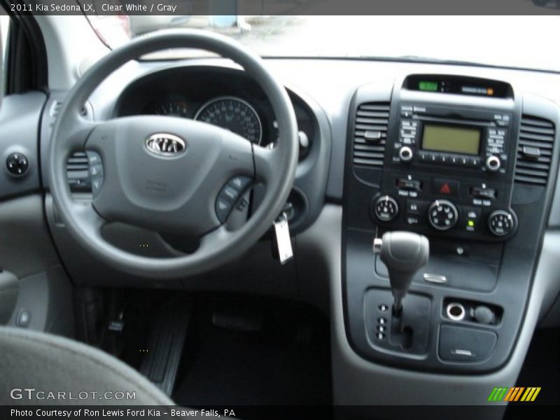 Clear White / Gray 2011 Kia Sedona LX