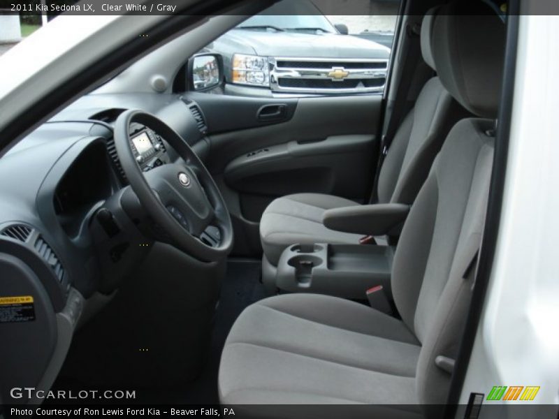 Clear White / Gray 2011 Kia Sedona LX