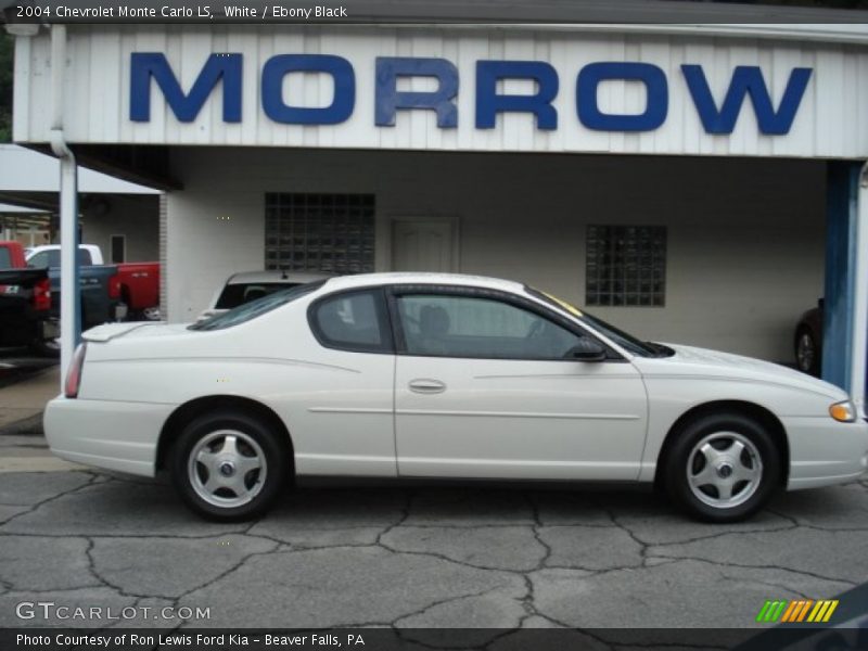White / Ebony Black 2004 Chevrolet Monte Carlo LS