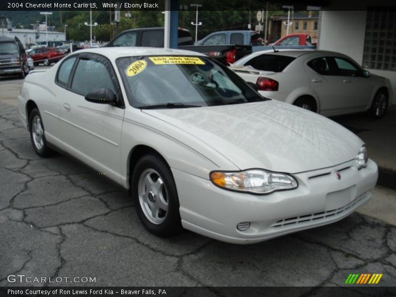 White / Ebony Black 2004 Chevrolet Monte Carlo LS