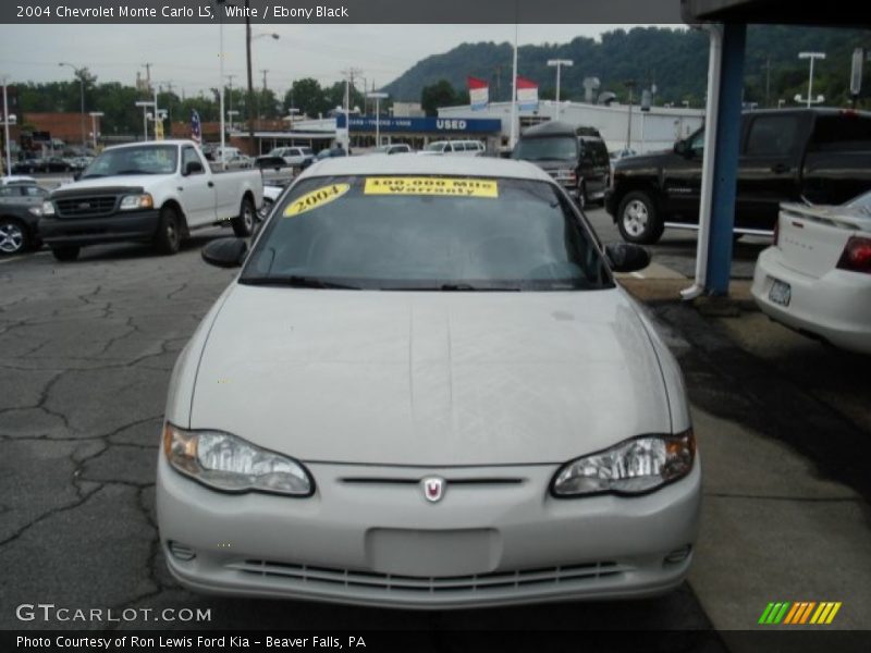 White / Ebony Black 2004 Chevrolet Monte Carlo LS