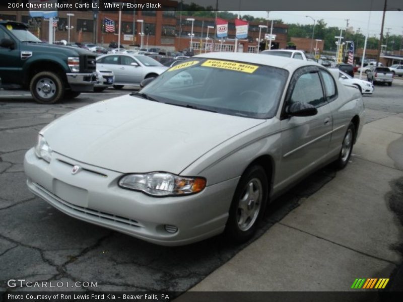 White / Ebony Black 2004 Chevrolet Monte Carlo LS