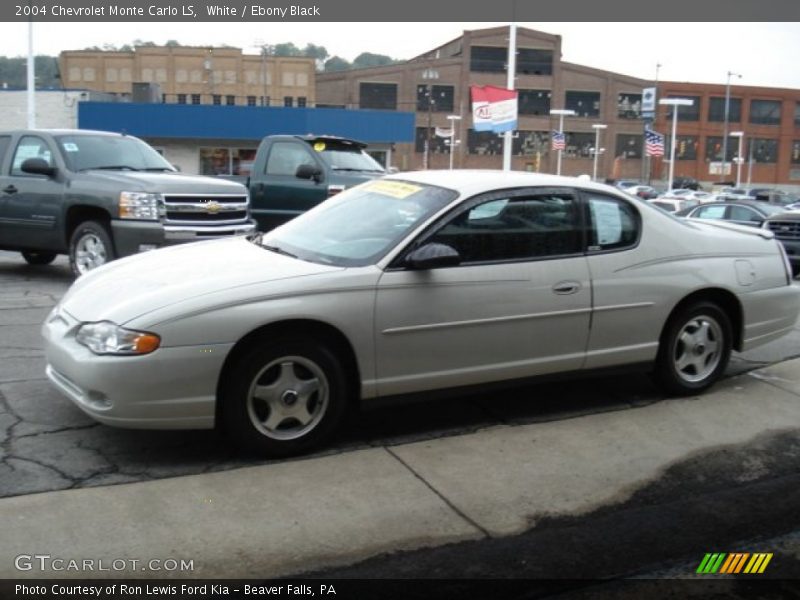 White / Ebony Black 2004 Chevrolet Monte Carlo LS