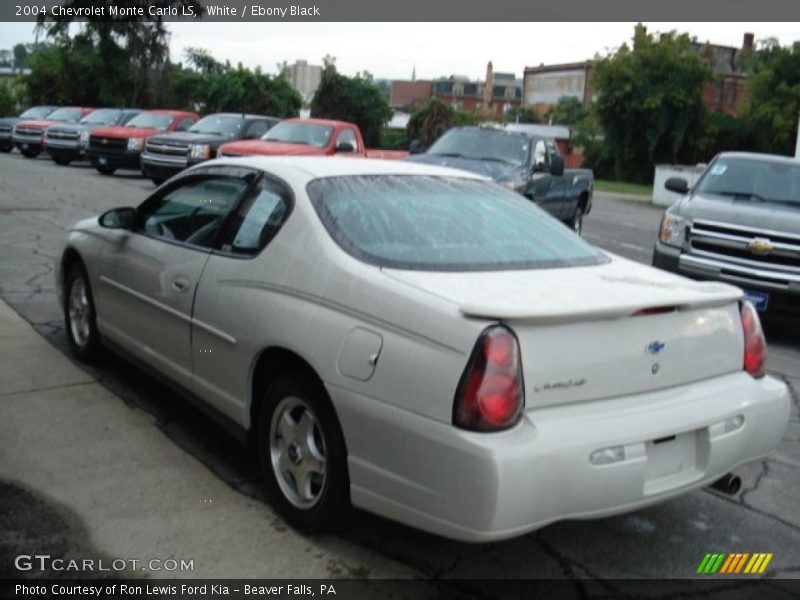 White / Ebony Black 2004 Chevrolet Monte Carlo LS