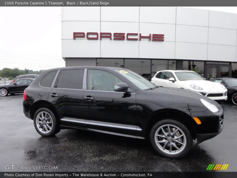 Black / Black/Sand Beige 2006 Porsche Cayenne S Titanium