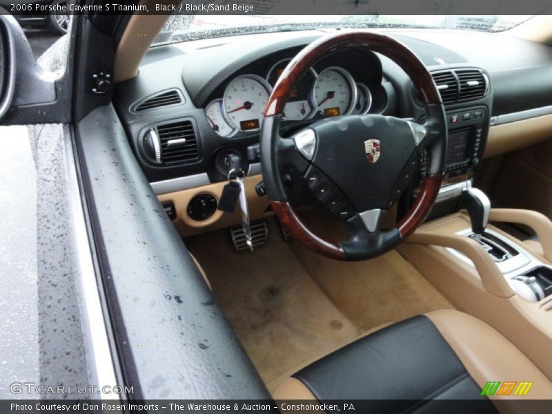 Black / Black/Sand Beige 2006 Porsche Cayenne S Titanium