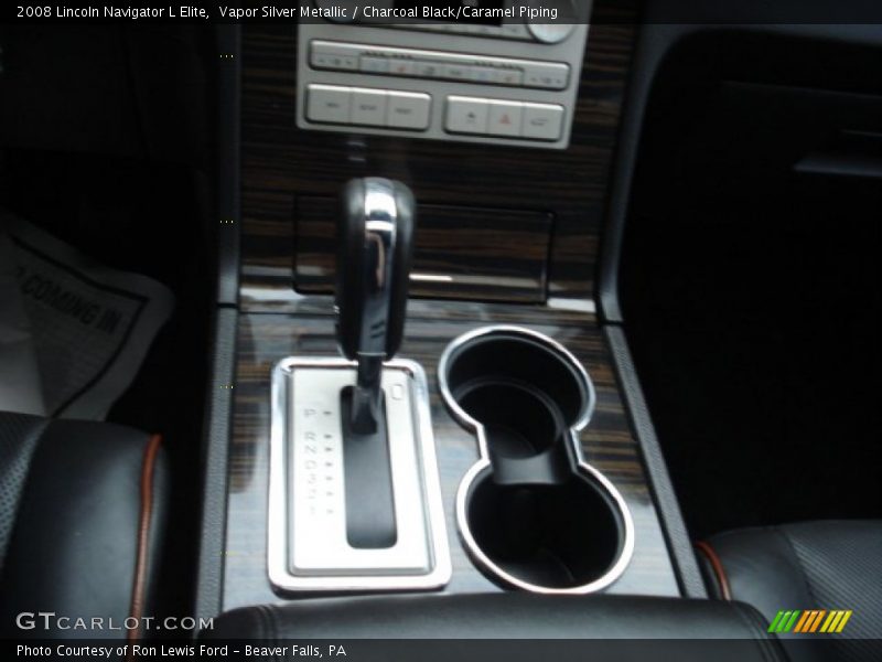 Vapor Silver Metallic / Charcoal Black/Caramel Piping 2008 Lincoln Navigator L Elite