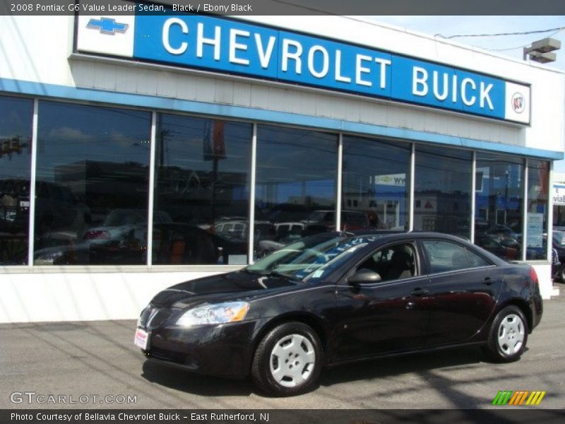 Black / Ebony Black 2008 Pontiac G6 Value Leader Sedan