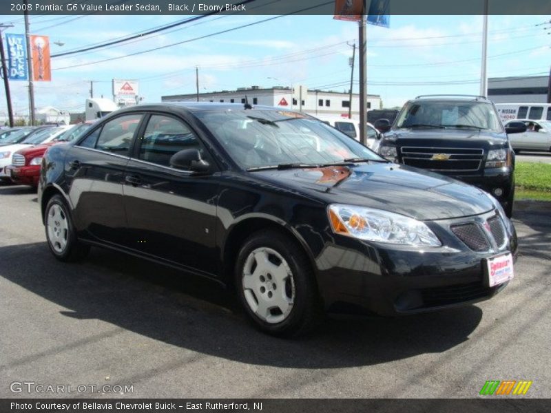 Black / Ebony Black 2008 Pontiac G6 Value Leader Sedan