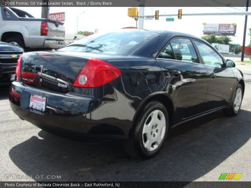 Black / Ebony Black 2008 Pontiac G6 Value Leader Sedan
