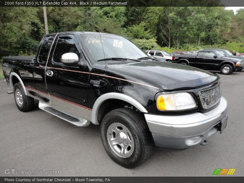 Black / Medium Parchment 2000 Ford F150 XLT Extended Cab 4x4