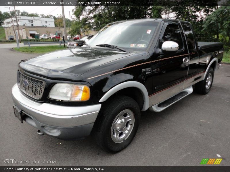 Black / Medium Parchment 2000 Ford F150 XLT Extended Cab 4x4